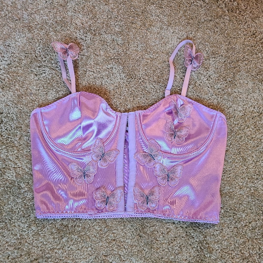 fairycore satin corset